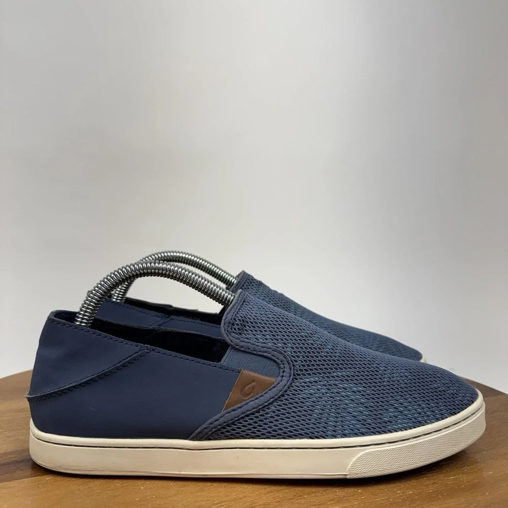Womens Olukai Pehuea Mesh Blue Casual Comfort Slip On Sneakers Shoes Size 9 M